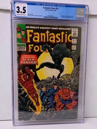 1966 Marvel Fantastic Four 52 1st Appearance Black Panther Cgc 3.  5