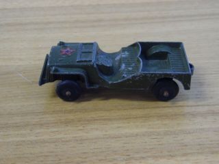 Vintage Tootsietoy Green Metal Army Military Truck Jeep W - 2017590