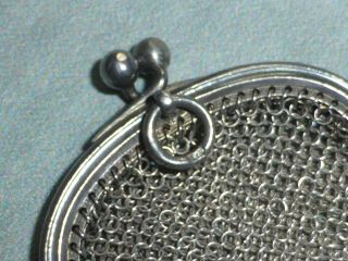 Delightful Antique Edwardian Silver Mesh or Chain Mail Chatelaine or Dance Purse 3