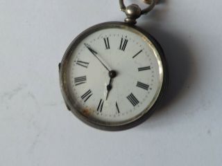 A Vintage Fine Silver Cased Open Face Pocket Watch