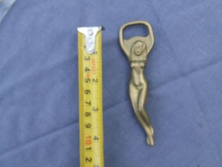 Brass Erotic Art Deco Circa1930s Nude Bottle Opener Twisted Body 4 Inches High