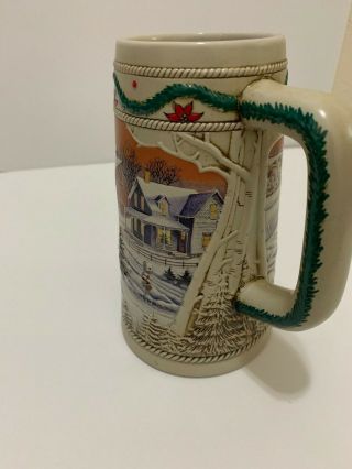 1996 Budweiser Holiday Beer Stein Mug American Homestead 2