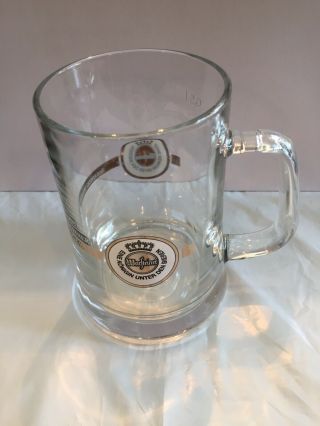 Warsteiner Large Glass Beer Mug 1 Liter Das Einzig Wahre