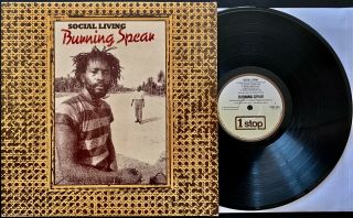 Burning Spear Social Living Ex / Vg,  Uk Press Lp 1978 - 1 Stop 1001