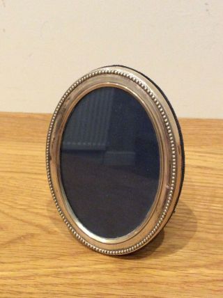 Sterling Silver Small Oval Picture Frame Hallmarked Available Worldwide