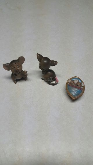 Josef Originals Mouse Figurine Set Of 3 Vintage