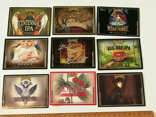(15) Micro Craft Beer Labels Founders Mi Harvest Mosaic All Day Mas Agave Cbs