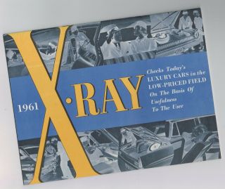 1961 Rambler X - Ray Brochure / Comparison Guide:ambassador Vs.  Impala,  Galaxie,  Dart