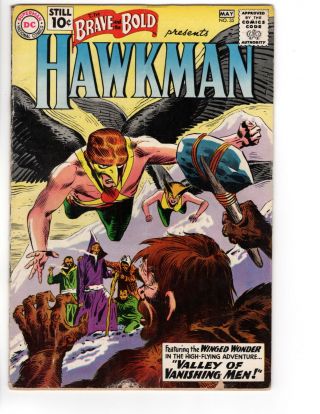 Brave & The Bold 35 - Grade 3.  0 - Hawkman - " The Valley Of The Vanishing Men "