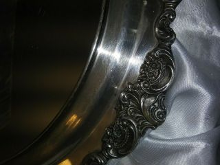 Vintage Baroque By Wallace Silver Plate mirrored Tray. 4