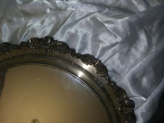 Vintage Baroque By Wallace Silver Plate mirrored Tray. 5