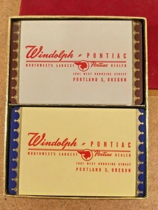 Pontiac Dealership Promotional Canasta Playing Card Set - Mid - Century