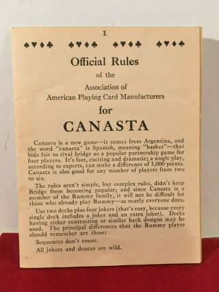 Pontiac dealership promotional Canasta playing card set - mid - century 3
