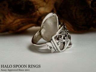 STUNNING SWEDISH SILVER SPOON RING CESON 1949 THE PERFECT GIFT IDEA 4