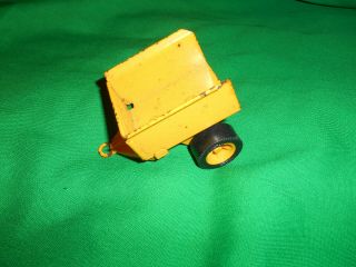 Vintage Mini Tiny Tonka Farm Tractor Wagon Toy Yellow Vehicle Trailer 2 Wheels