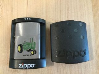 Vintage Zippo Lighter - John Deere Tractor - And Complete Bradford,  Pa