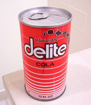 Vintage C.  1970s Hawaiian Delite Cola Ss Soda Can From Honolulu,  Hawaii
