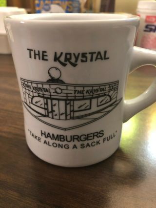 The Krystal Hamburgers Coffee Mug Shenango China Vintage Take Along A Sack Full