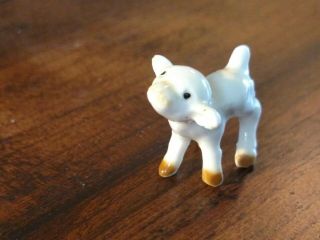 Cute Vintage Calf From The White Cartoony Cow Family Made By Hagen Renaker