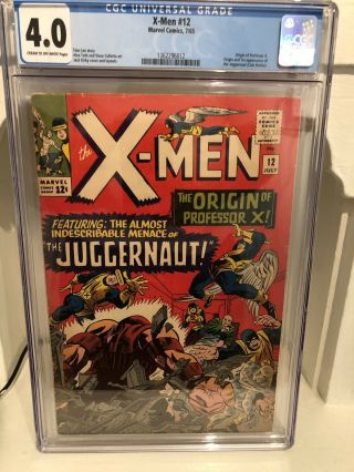 X - Men 12 Cgc 4.  0 Silver Age Comic Book.  Origin Of Juggernaut