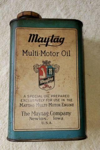 Vintage Maytag Advertising Multi Motor Oil - One Quart Can