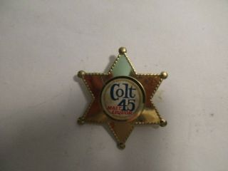 Vintage Colt 45 Malt Liquor Sheriffs Badge