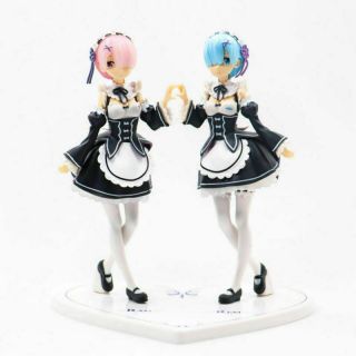 Re:zero Starting Life In Another World Maid Love Ram & Rem Figure No Box