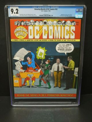 World Of Dc Comics 10 1976 Cgc 9.  2 Wp Behind The Scenes At Dc Comics