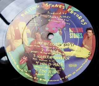 Rolling Stones Dirty Work 1986 Uk 1st Press In Red Wrap W/inner - Near