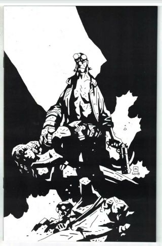 Hellboy Seeds Of Destruction 1 Mignola B&w Sketch Variant 25th Ann Comicspro Nm