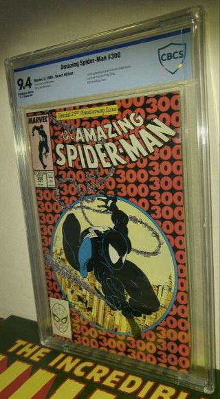 Cbcs 9.  4 Spider - Man 300 Like Cgc.  1st Appearance Of Venom.  White Pages.