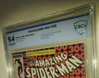 CBCS 9.  4 Spider - Man 300 Like CGC.  1st Appearance of Venom.  White Pages. 2