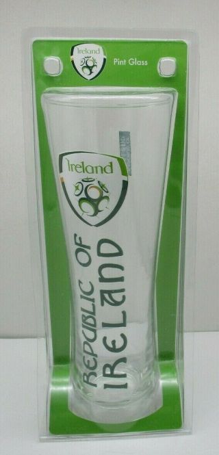 Republic of Ireland Football Association Tall Pint Glass & 3 Coasters Beer Mats 2