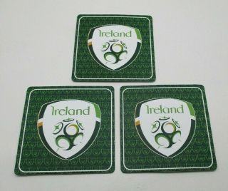 Republic of Ireland Football Association Tall Pint Glass & 3 Coasters Beer Mats 5