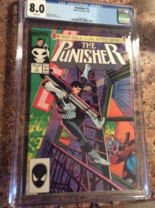 Punisher 1 1987 Cgc 8.  0 White Pages Lowest Graded Price On Ebay