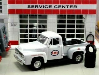Diecast 1/43 1955 Chevrolet or 1953 Ford Pickup Truck AAA Esso with 10 Tires 2