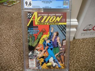 Action Comics 624 Cgc 9.  6 Dc 1988 Weekly Black Canary Cover Superman Nm Wht