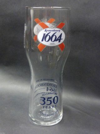 Kronenbourg 350 Years 1664 Premium Lager Beer Pub Home Bar Pint Drink Glass