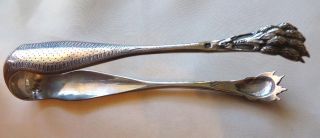 Very Fine 19th Century French Silver Sugar Tongs Well Hallmarked Usa Ship