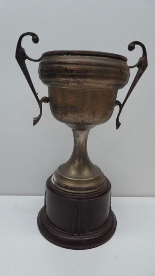 Vintage Silver Plate Bakelite Base Trophy Cup 1938 Best Fairest Player F.  Sartori