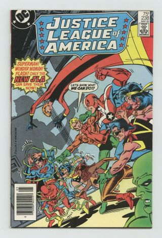 Justice League Of America (1st Series) Mark Jewelers 238mj 1985 Vf 8.  0