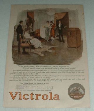 Vintage Victor Victrola Phonograph Ad - Same Aria