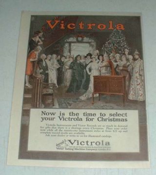 Vintage Victor Victrola Phonograph Advertisement