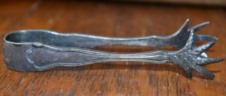 Antique Silver Plated Ice Cube Tongs From The Fort Garry Hotel Winnipeg