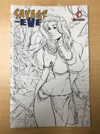 Savage Eve 3 Mike Debalfo Sketch Variant Cover Kickstarter Counterpoint Comics