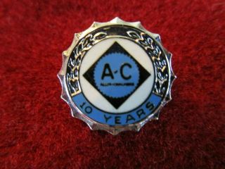 Vintage ALLIS - CHALMERS 10 - Year Employee Service Award Pin Badge sterling 3