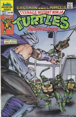 Teenage Mutant Ninja Turtles 1,  2 & 3 (1988,  Marvel) 1st Bebop & Rocksteady 4