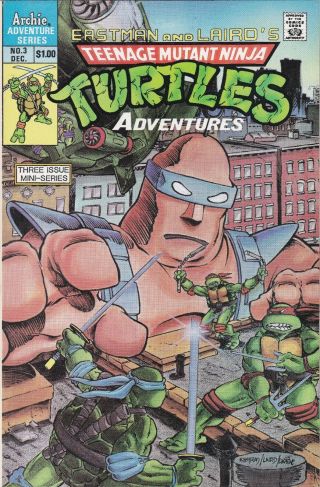 Teenage Mutant Ninja Turtles 1,  2 & 3 (1988,  Marvel) 1st Bebop & Rocksteady 6