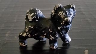 Miniature Cast Iron Metal Chow Dog Figurine