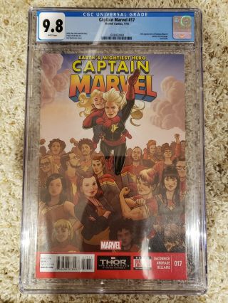 (marvel) Captain Marvel 17 Kamala Khan Cameo Cgc 9.  8